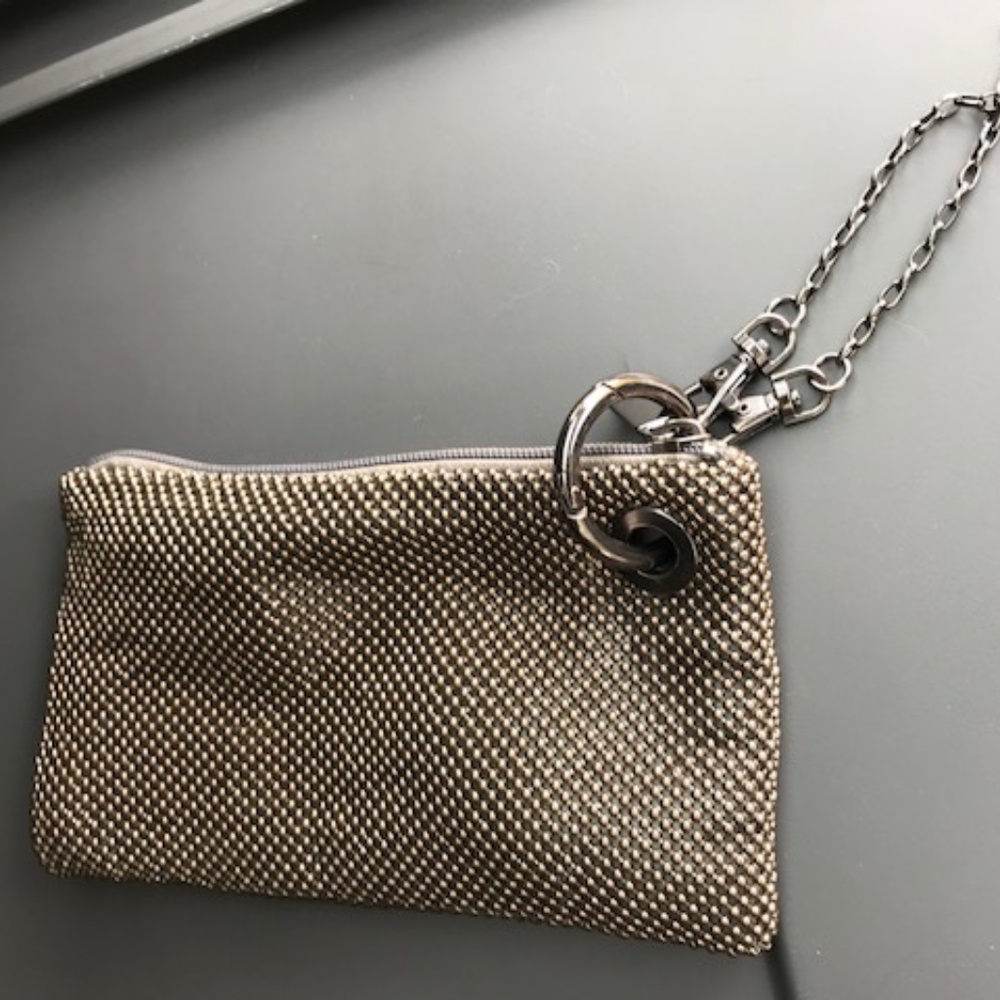 Silver and black clutch wristlet purse!